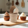Unique Bargains Disposable Baking Cups Wood Pulp Paper PE Coating Reddish Brown Khaki 2.36"x1.77" 50 Pcs - 2 of 4