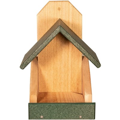 Green Cedar and Poly Lumber Wall-Mounted Birdhouse