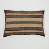 SEVOBAL Bed Pillows Double-Sided Stripe Throw Pillow, Decorative for Sofa, Bed, Durable Accent Cushion for Living Room, Bedroom, Brown, 24"*16"*2" - 4 of 4