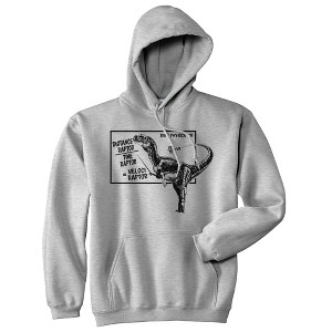 Velociraptor Hoodie Funny Nerdy Dinosaur Science Math Graphic Sweatshirt - Crazy Dog Hoodie - 1 of 4
