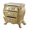 Gulches Gold 3-Drawer Nightstand with Felt-Lined Drawers, Self-Closing Glides & Safety Stop, Modern Glam Bedroom Storage - 3 of 4
