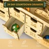 SEVOBAL Decorative Holiday Scene Props Christmas Village Box Advent Calendar Holiday Countdown Display, Gold, 15.75"*4.72"*12.99" - 4 of 4