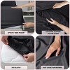 6 Piece Brushed Microfiber Bed Sheets with Embroidery & Plain Pillowcases Hotel Luxury 16 Inches Deep Pockets Solid Sheet Set - Lux Decor Collection - image 4 of 4