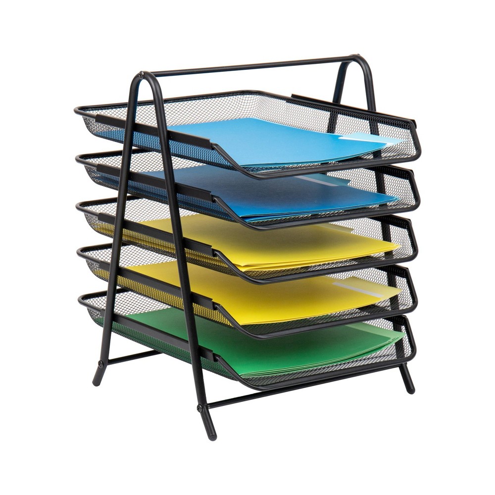 Photos - Accessory Mind Reader Network Collection 5-Tier Paper Tray and 10 File Folders Desk