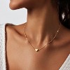14K Gold or Silver Plated Heart Necklace for Women: Adjustable Love Pendant Choker, Cute Trendy Gift Jewelry - 2 of 4
