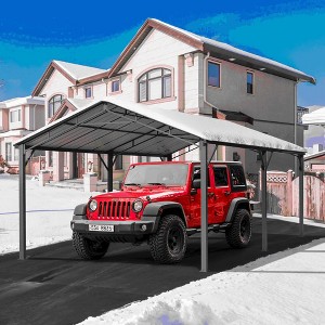 EROMMY 12' x 20' Metal Carport with Galvanized Steel Roof, Outdoor Storage Shelter for Cars, Trucks and Boats - 1 of 4