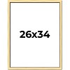 PosterPalooza | Simple Gold Picture Frame - UV Acrylic, Foam Board Backing, Hanging Hardware - 2 of 4