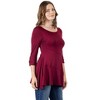 Womens Ruched Sleeve Swing Tunic Top - 24seven Comfort Apparel™ - 2 of 4