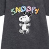 - Peanuts - Snoopy Sketchy Graphic Short Sleeve Fleece Dress - 2 of 4