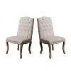GDFStudio Cello Contemporary Upholstered Tufted Dining Chairs with Nailhead Accents (Set of 2) - 2 of 4