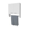 Goodyear Medicine Cabinet in Melamine With a Towel Bar, White - 3 of 4
