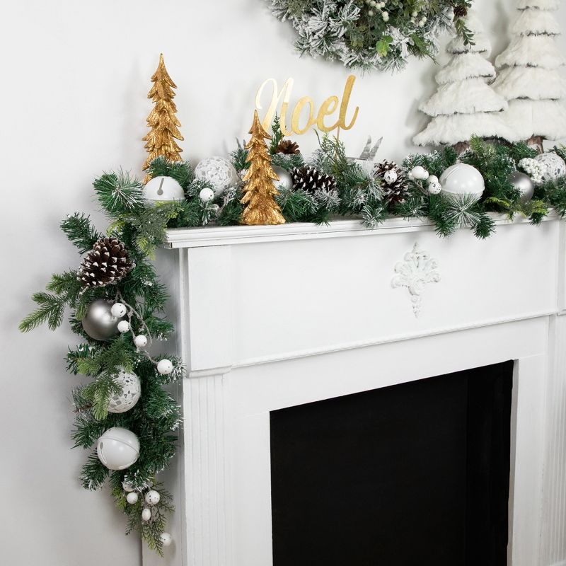 Northlight 6' Green Pine Frosted Artificial Christmas Garland with Pinecones and Ornaments, Unlit, 3 of 8