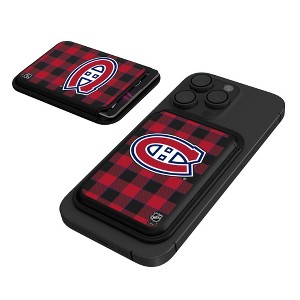 Keyscaper NHL Eastern Conference Teams Plaid Black Magnetic Credit Card Wallet - 1 of 3