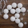 Northlight 12ct Shatterproof Matte Christmas Ball Ornament Set 4" - White - 2 of 3