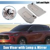 Unique Bargains Left and Right Side Sun Visor with Lamp and Mirror 964019PB0A for Nissan Gray 1 Pair - 2 of 4