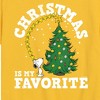 Boys' - Peanuts - Christmas Is My Favorite Short Sleeve Graphic T-Shirt - 2 of 4