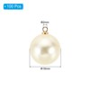 Unique Bargains Plastic Bulk Elegant DIY Crafts Jewelry Making Pearl Pendant 100 Pcs - 2 of 4
