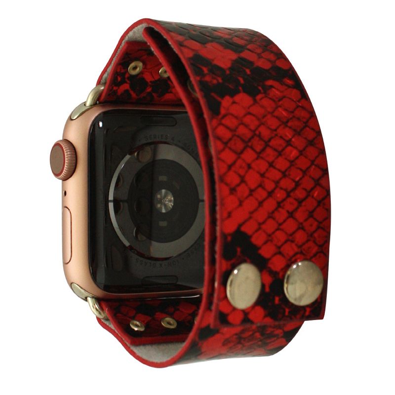 Olivia Pratt Metallic Snake Snap-Button Apple Watch Band, 4 of 6