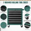 7-Drawer Rolling Tool Chest with Wheels, Tool Cabinet on Wheels, Tool Cart with Key Lock, Tool Storage Organizer for Garage & Repair Shop - 2 of 4
