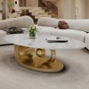 NicBex Marble Coffee Table with Sculptural Stainless Steel Base, Contemporary Center Table for Living Room & Lounge - 4 of 4
