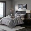Gracie Mills Hickman 6 Piece Striped Reversible Jacquard Quilt Set with Throw Pillows - 2 of 4