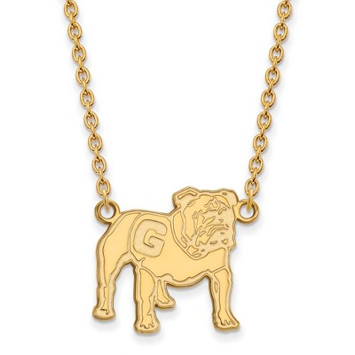 Black Bow Jewelry 10k Yellow Gold Georgia Bulldogs NCAA Necklace 18 Inch