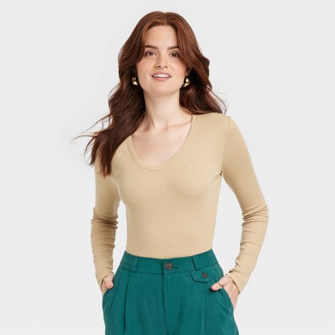 Tan Tops Womens : Target