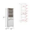 Akoasm Linen Bathroom Medicine Storage Cabinet With Shelves 1 Door - 2 of 4