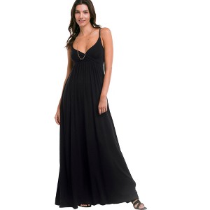 ellos Women's Plus Size Knit Surplice Maxi Dress - 1 of 4