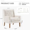 COLAMY Wingback Armchair, Accent Living Room Chair with Button Tufted Back,Beige - 2 of 4