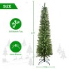 Green Pencil Christmas Tree ¨C Slim PVC Tree with 358 Tips, Space-Saving Design, Stable Metal Stand, Perfect for Small Spaces & Corners - 3 of 4
