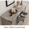 Farmhouse 4 Drawer Dresser for Bedroom, 45" Wood Dressers with Sliding Barn Doors, TV Stand with Large Drawers & Bar Handles - 3 of 4