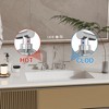 8 Inch Faucet, Modern 3-Hole Sink Faucet with Stainless Steel Pop-Up Drain, 360° Swivel Spout, Elegant Chrome Finish - 4 of 4