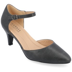 Journee Womens Bettie Almond Toe Mid Heel Pumps - 1 of 4