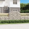 vidaXL Gabion Basket Silver Galvanized Iron 59.1 x 19.7 x 47.2/55.1 in - 59.1" x 19.7" x 47.2"/55.1" - 2 of 4