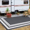 Outdoor Rug Waterproof Reversible Outdoor Plastic Straw Rugs RV Mat Modern Border Indoor Outdoor Carpet for Patio Camping Balcony Deck Backyard Porch - 3 of 4