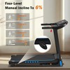 PAGED Treadmill with 3 Level Incline and 12 Preset Programs, Foldable Walking Pad Treadmill for Home, 300 LB Capacity - 4 of 4