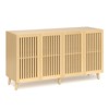 Buenhomino 63" Sideboard Buffet Cabinet with Storage, Farmhouse Coffee Bar Cabinet with 4 Doors & Shelves for Living Room, Kitchen, Hallway，Oak - 4 of 4