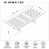 Amazonia Lapa Teak Finish Wood 100% FSC Rectangular Extendable Patio Dining Table - 4 of 4
