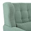 PAGED Modern Accent Chair, Teddy Fabric Arm Chair with High Back and Wooden Legs, Comfy Reading Chair for Bedroom, Living Room Furniture - 3 of 4