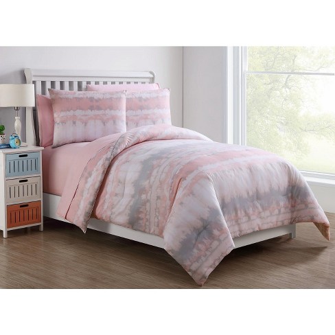 Vcny Home Blush Crush Tie Dye Bed In A Bag Comforter Set Target