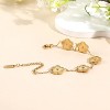 Four Leaf Clover Bracelet for Women 18K Gold Plated Stainless Steel Lucky 4 Leaf Gold Link Bracelet Jewelry Gift for Women - 4 of 4