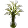 Nearly Natural Gala Calla Lily with Vase Arrangement, Cream - 2 of 4