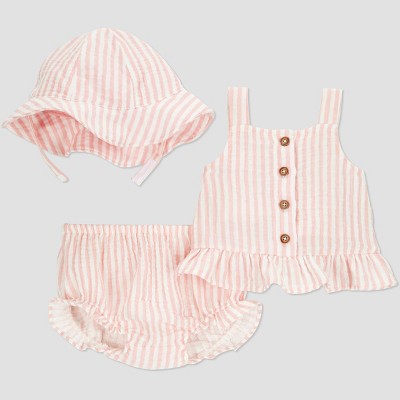 Carter's Just One You® Baby Girls' Sunsuit with Hat Set - Pink 6M