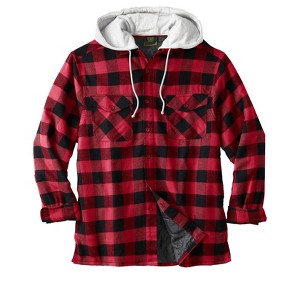 Boulder Creek by KingSize Men's Big & Tall Removable Hooded Shirt Jacket - 1 of 4