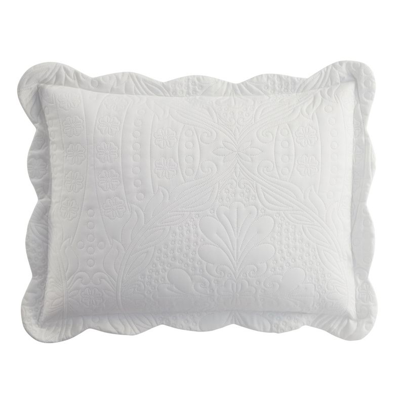 Lily Damask Embossed Pillow Shams, 1 of 2