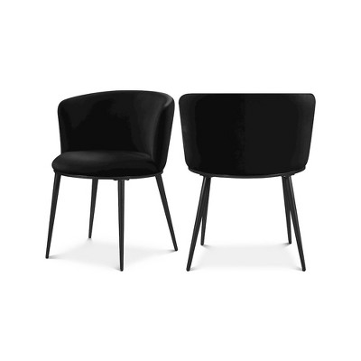 Meridian Furniture,Skylar Velvet Dining Chair, Set of 2