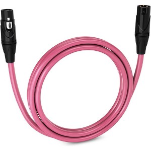 LyxPro 15 ft Red Balanced XLR Cable – 3‑Pin Male‑to‑Female Mic Cord for Studio, Live - 1 of 4