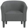vidaXL Tub Chair - Dark Gray Fabric Accent Armchair for Living Room, Bedroom, Office - Comfortable - 3 of 4