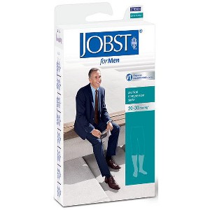 JOBST Men's Ribbed Knee-High Compression Socks - Firm (20-30 mmHg) - Medium - Black - 1 of 1